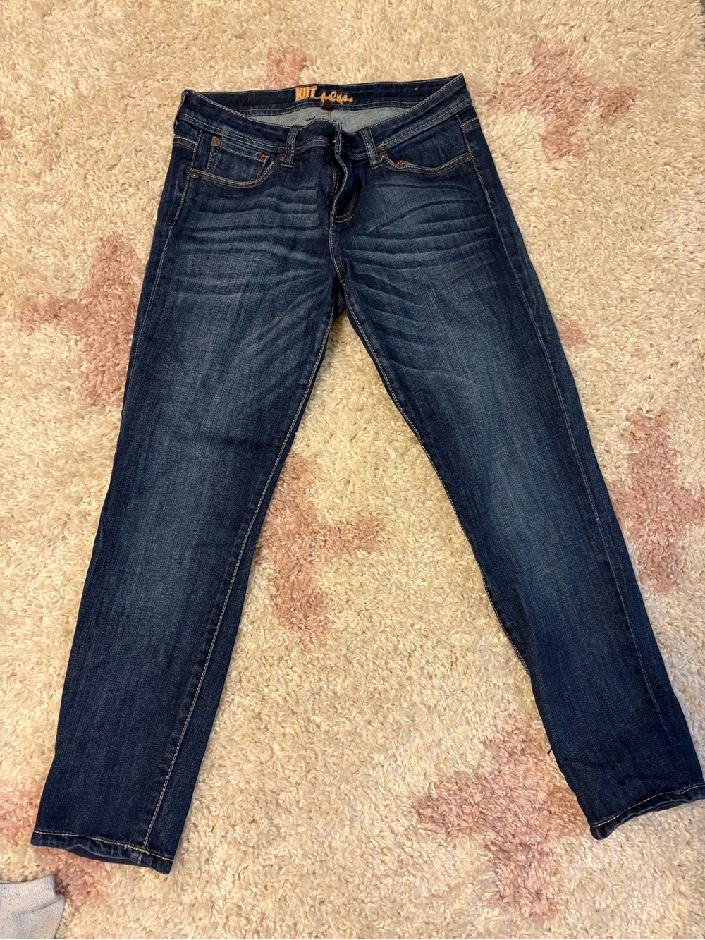 Kut from the Kloth Indigo Slim Straight Jeans - Dark Blue